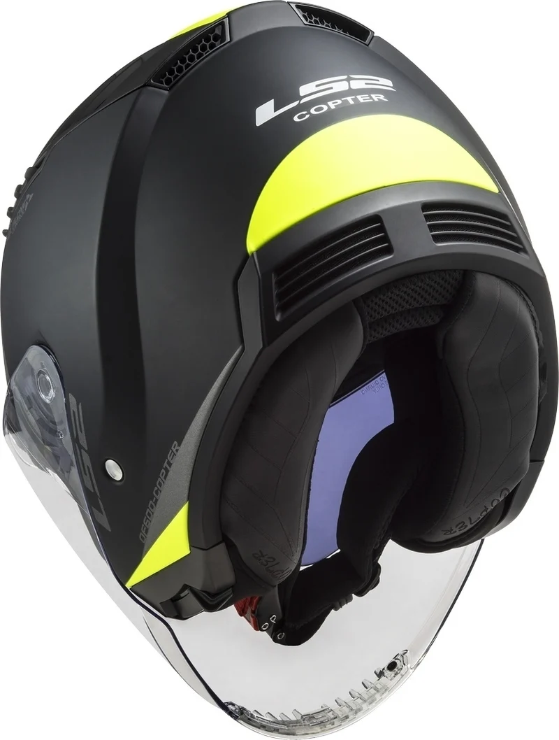 LS2 OF600 COPTER URBANE MATT BLACK H-V YELLOW