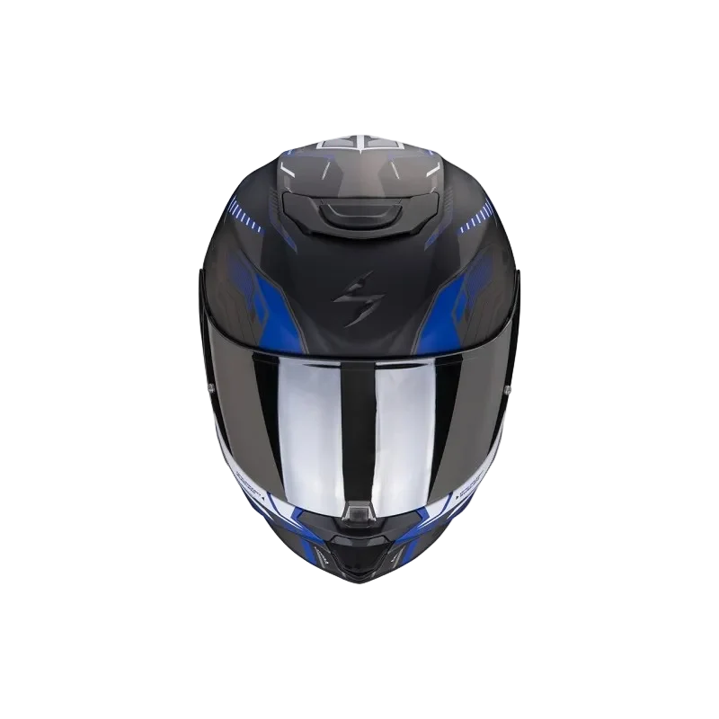 SCORPION - EXO 391 HAUT Negro mate-Plata-Azul