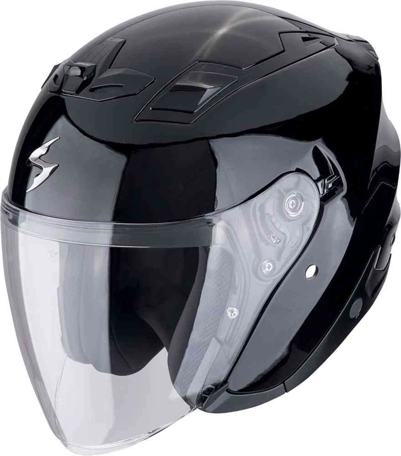 SCORPION EXO-Z1 SOLID Moto Cara Abierta Jet Casco Negro Metalizado
