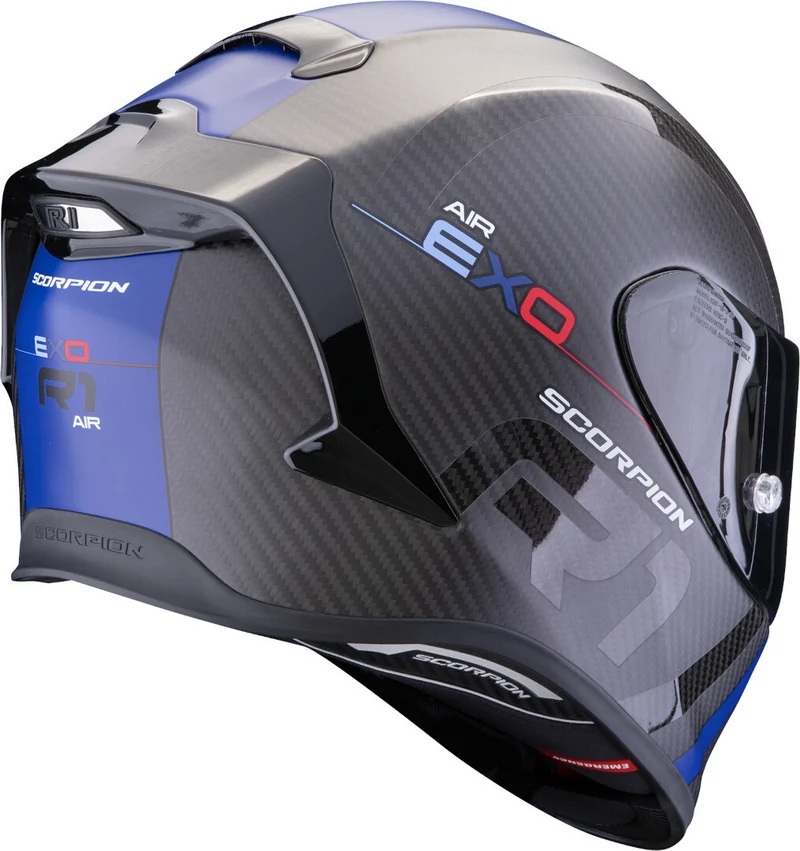 SCORPION - EXO R1 EVO CARBON AIR MG Negro mate-Azul