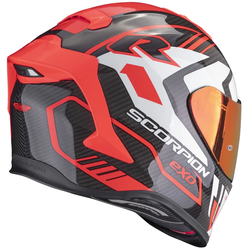 SCORPION - EXO R1 EVO CARBON AIR SUPRA Negro-Rojo