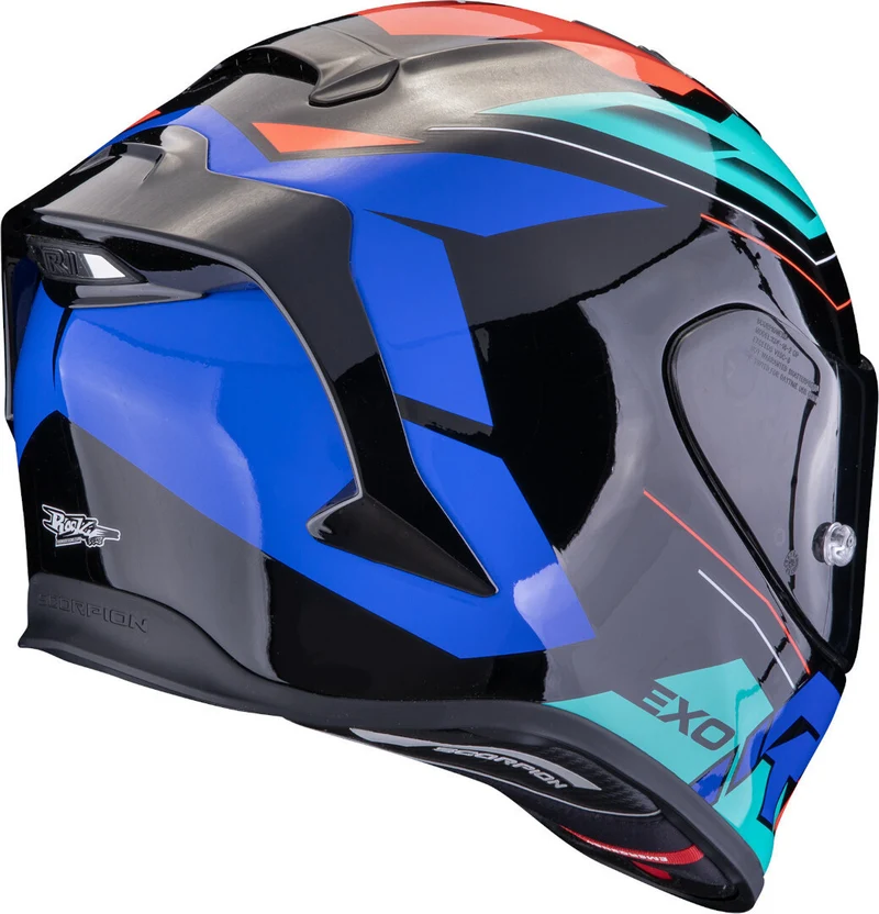 SCORPION - EXO R1 EVO AIR BLAZE Negro-Azul-Rojo