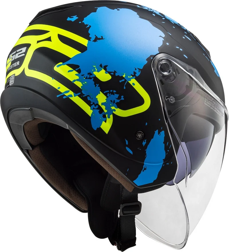 LS2 OF573 TWISTER II XOVER MATT BLACK BLUE