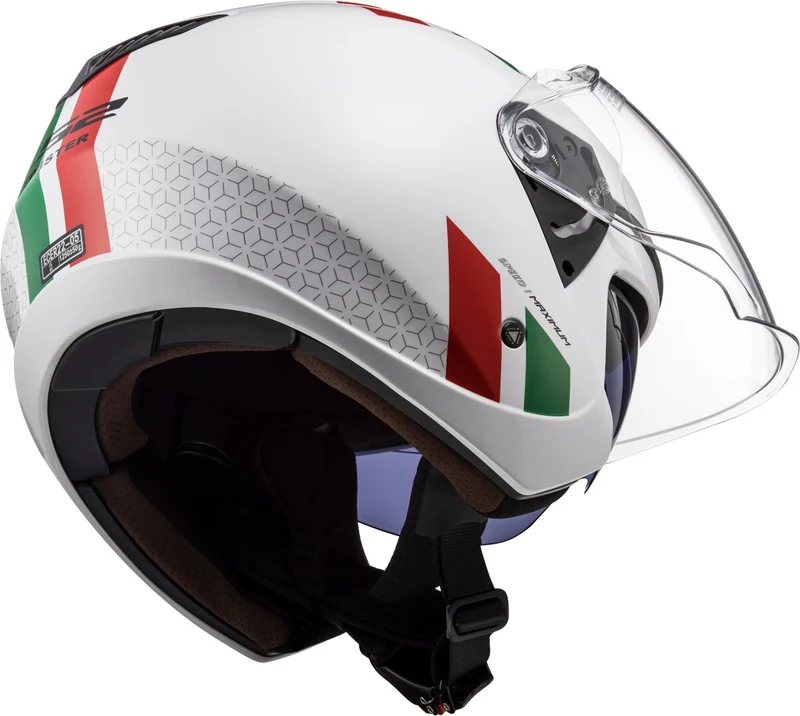 LS2 OF573 TWISTER II COMBO WHITE GREEN RED