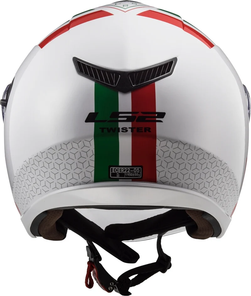 LS2 OF573 TWISTER II COMBO WHITE GREEN RED