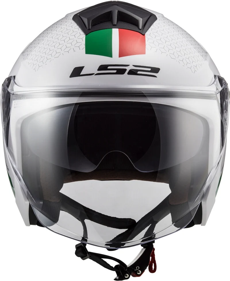 LS2 OF573 TWISTER II COMBO WHITE GREEN RED