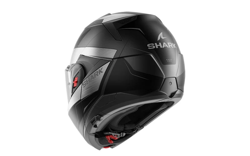 SHARK OXO MEKARIUM Mat Anthra Chrom NEGRO Casco De Moto
