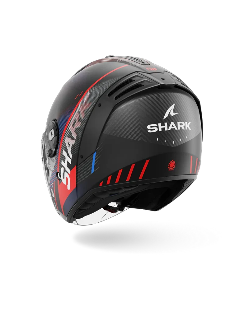SHARK RS JET CARBON SPEED-TECH Mat Carbon Azul Rojo Casco De Moto