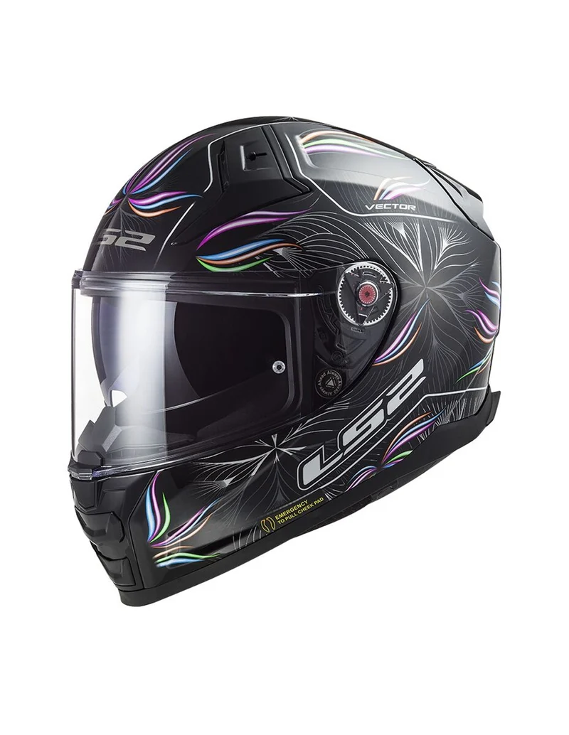 LS2 FF811 VECTOR II TROPICAL BLACK WHITE