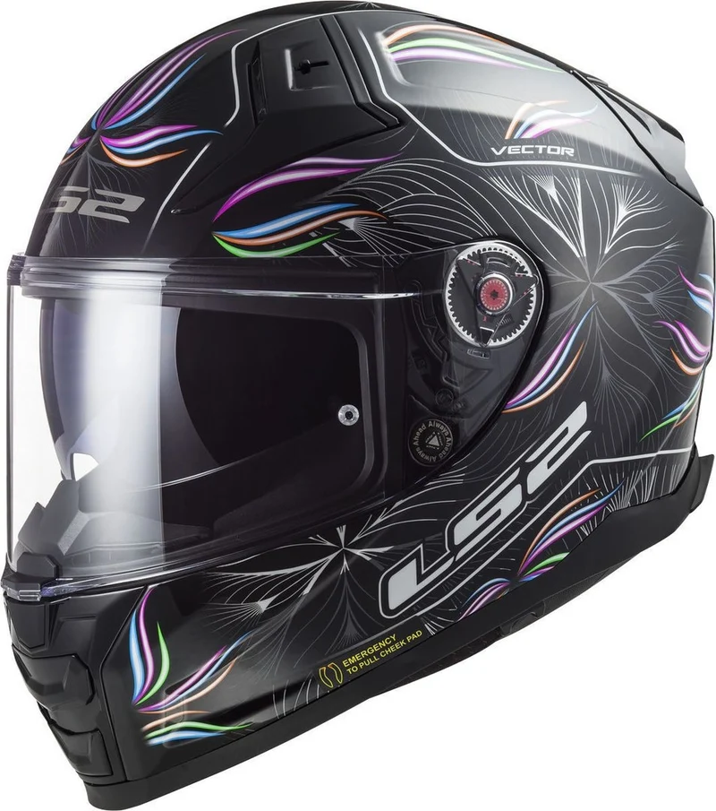 LS2 FF811 VECTOR II TROPICAL BLACK WHITE