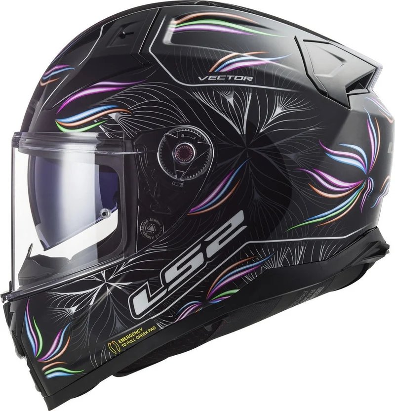 LS2 FF811 VECTOR II TROPICAL BLACK WHITE