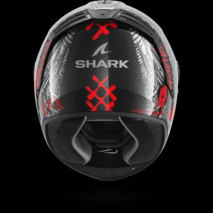SHARK SPARTAN RS CARBON SHIEVER Carbon Anthra Rojo Casco De Moto