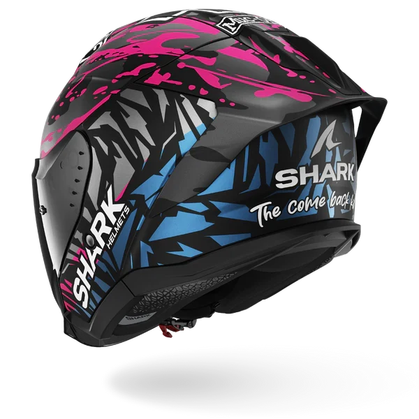 SHARK SKWAL JET CUP REPLICA NEGRO AZUL VIOLETA Casco De Moto