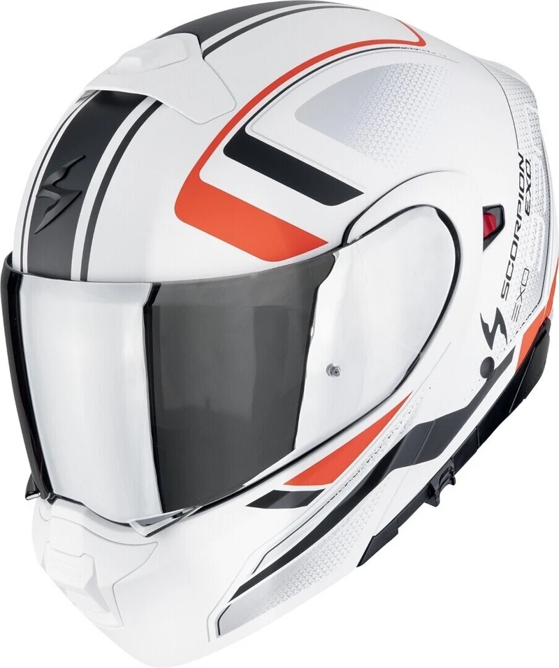 SCORPION - EXO 930 EVO SIKON Blanco-Negro-Rojo
