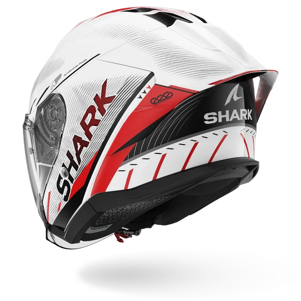 SHARK SKWAL JET CUP SPEED-TECH Blanco Rojo NEGRO Casco De Moto