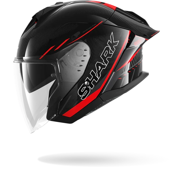 SHARK SKWAL JET CUP SPEED-TECH NEGRO Rojo Anthra Casco De Moto