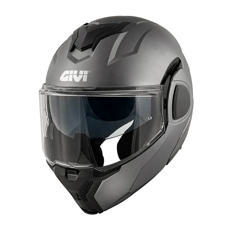 GIVI CASCO FLIP BACK FIBER X36 SOLID NEGRO MATE T54