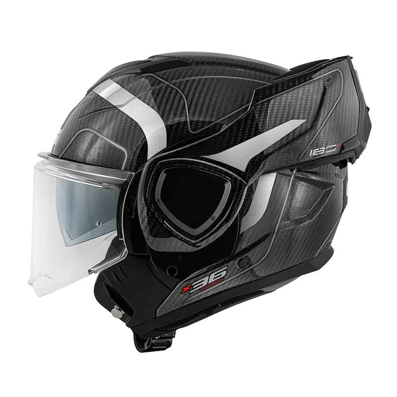 GIVI CASCO FLIPBACK CARBONO X36CARBON BRILLOPLATA T54