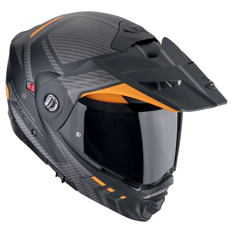 SCORPION ADX-2 LEWIS Aventura Moto Casco Negro Mate Naranja
