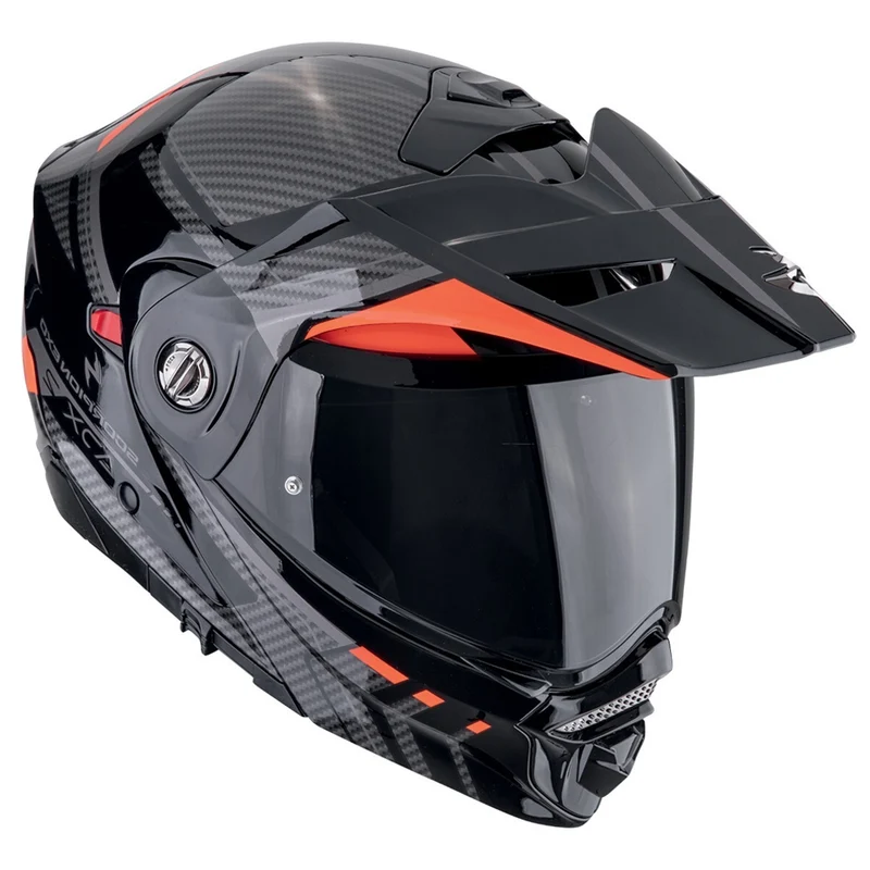 SCORPION ADX-2 LEWIS Aventura Moto Casco Negro Rojo