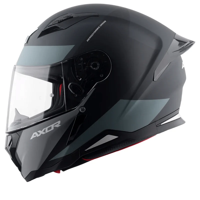 AXOR HUNTER TURBO CASCO INTEGRAL DE MOTOCICLETA NG MATE_GRIS