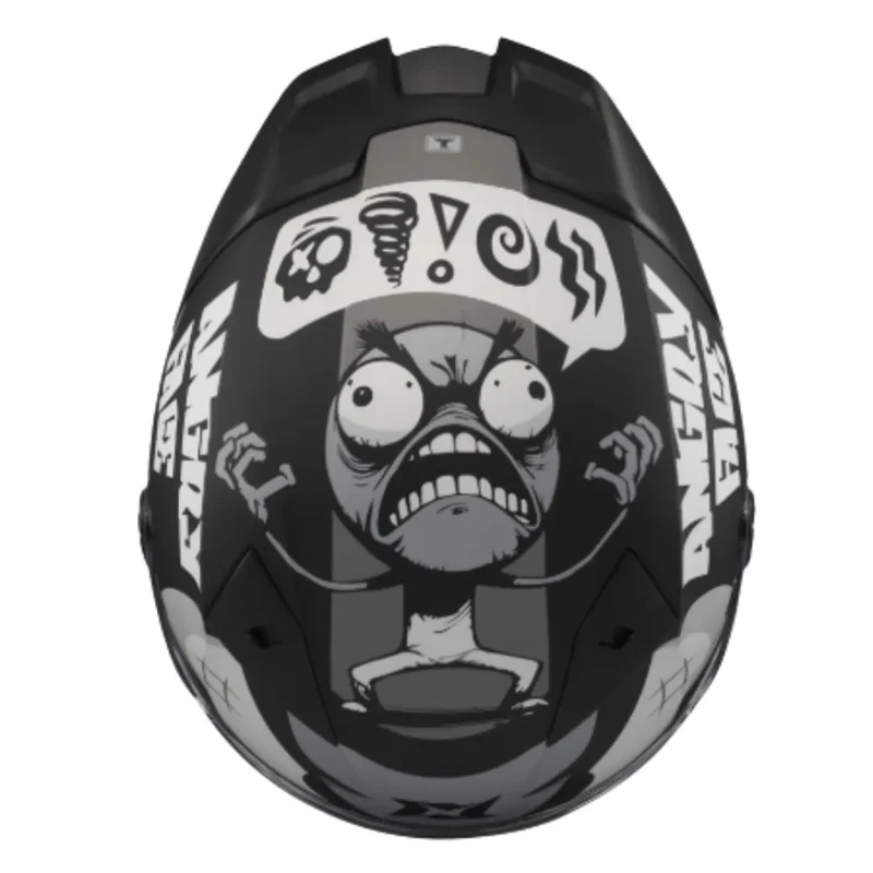 AXXIS CASCO FENIX ANGRY FACE B2 GRIS MATE