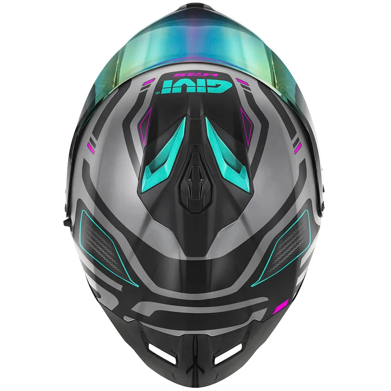 GIVI CASCO FULL ABS 503 QUASAR GRIS MATE NEGRO TURQUESA