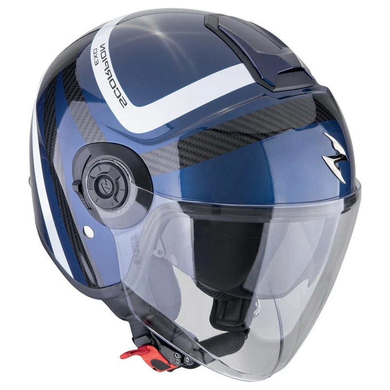SCORPION EXO-CITY II RIVA Abierto Jet Casco Azul Negro