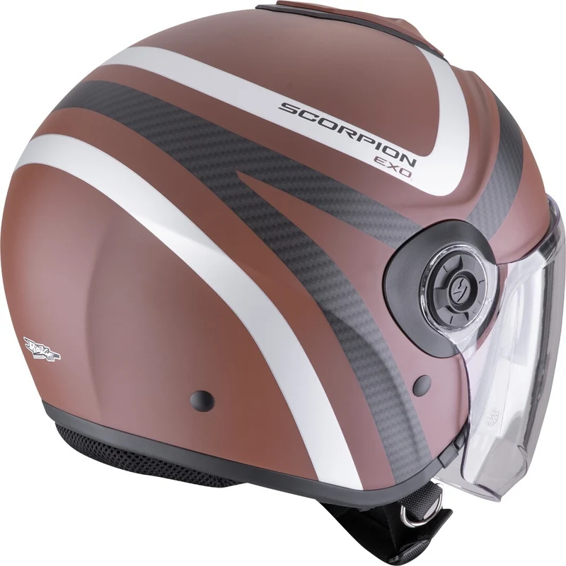 SCORPION EXO-CITY II RIVA Urbano Abierto Jet Casco Marrón Mate Plata