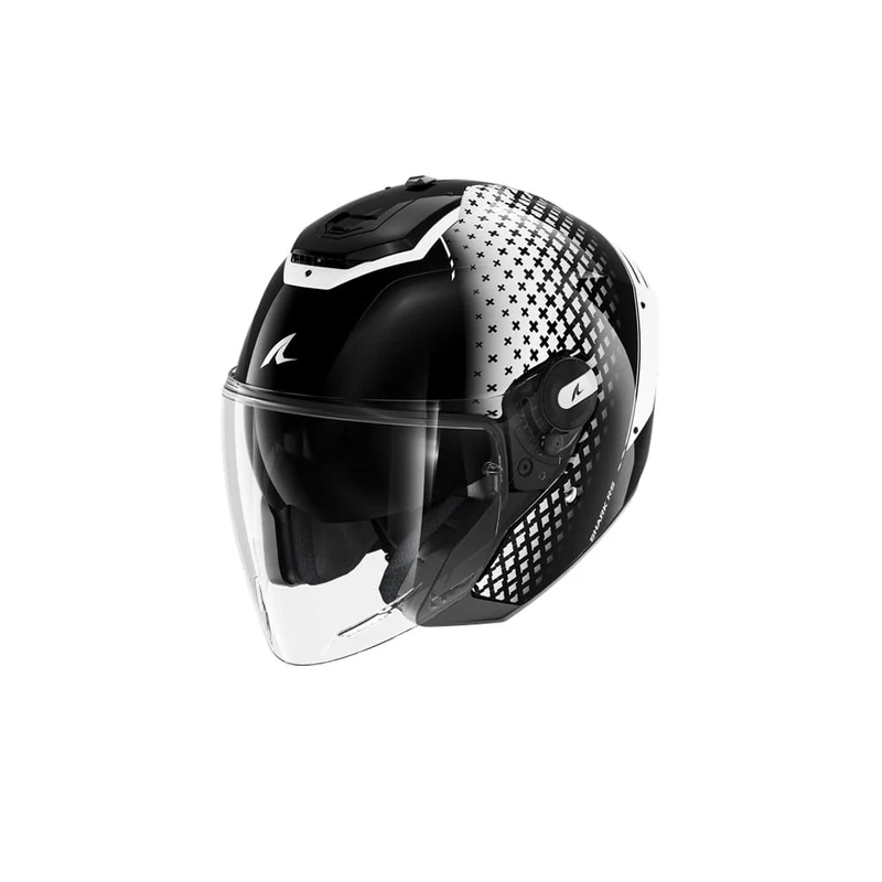 SHARK Rs Jet Stride Negro Blanco Casco