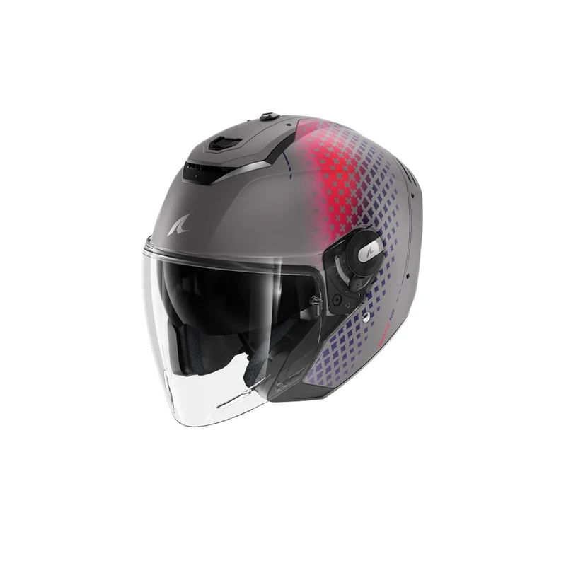 SHARK RS Jet Stride Plata Mate Violeta Azul Casco