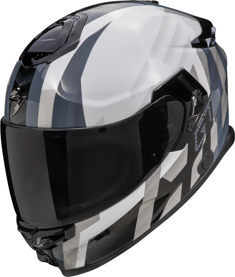 SCORPION CASCOS INTEGRALES EXO-GT SP AIR TOURADVEN BLANCO PERLA PLATA