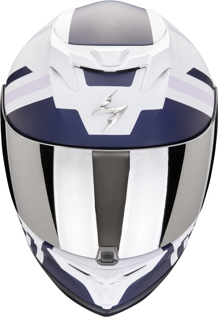 SCORPION CASCOS INTEGRALES EXO-520 EVO AIR BANSHEE BLANCO MATE AZUL MORADO