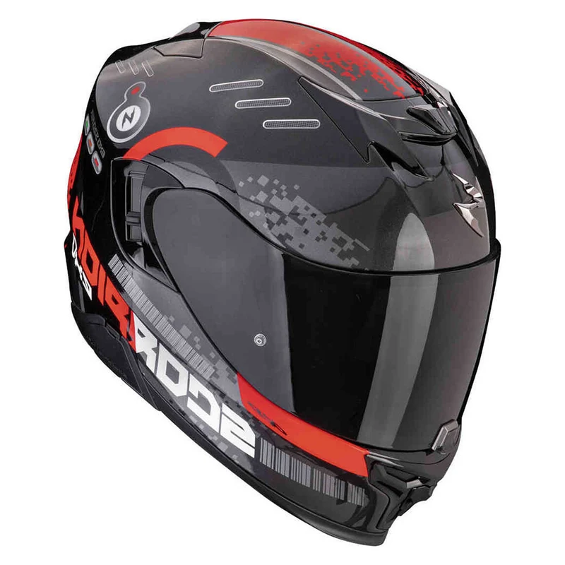 SCORPION EXO 520 EVO AIR TITAN INTEGRAL CASCO Negro metal-Rojo