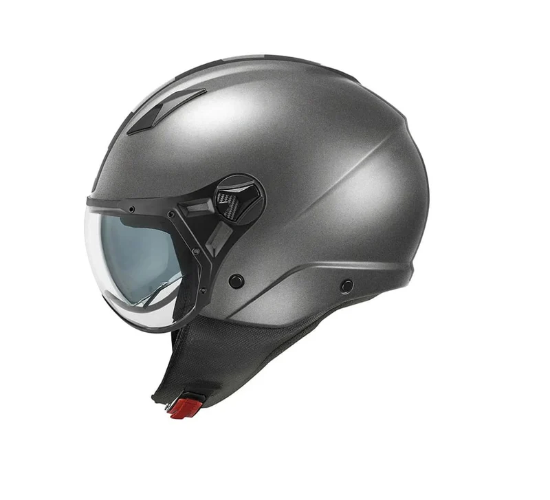 KAPPA KV57F Moto Cara Abierta Casco Titanio Negro