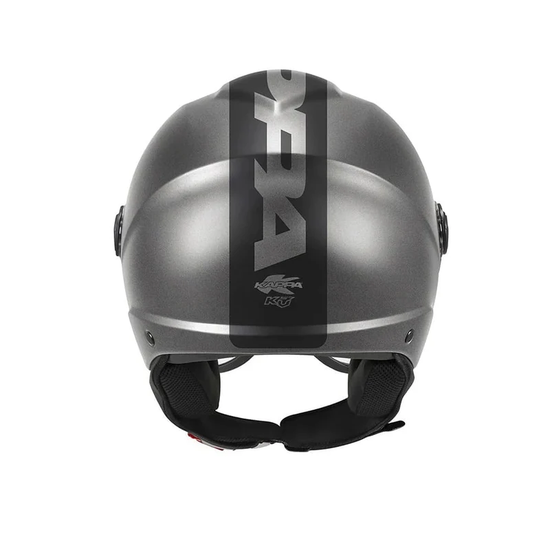 KAPPA KV57F Moto Cara Abierta Casco Titanio Negro