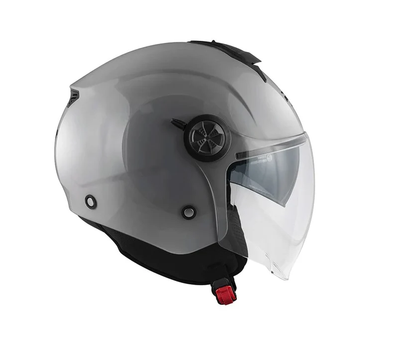 KAPPA KV60B Moto Cara Abierta Casco Gris Brillo