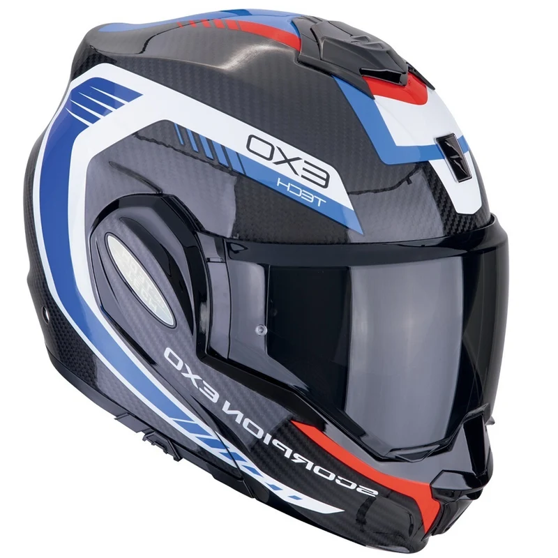 Scorpion EXO Tech Evo Carbon Cozy de motocicleta Casco modular