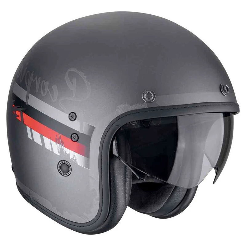 SCORPION BELFAST EVO ADONIS ABIERTO CASCO Plata mate-Rojo