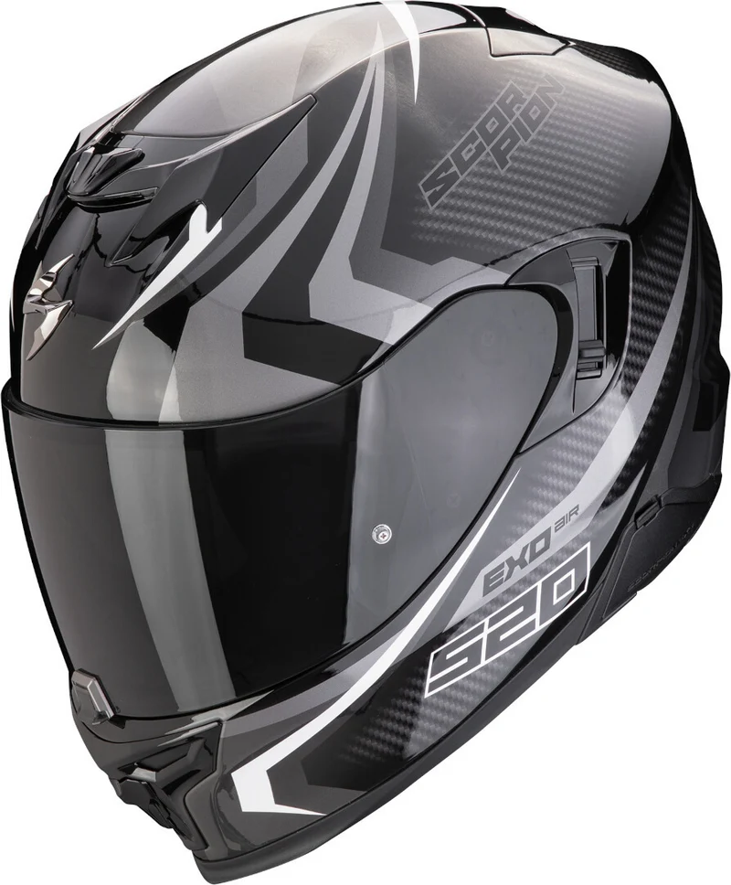 SCORPION CASCOS INTEGRALES EXO-520 EVO AIR TERRA NEGRO PLATA BLANCO