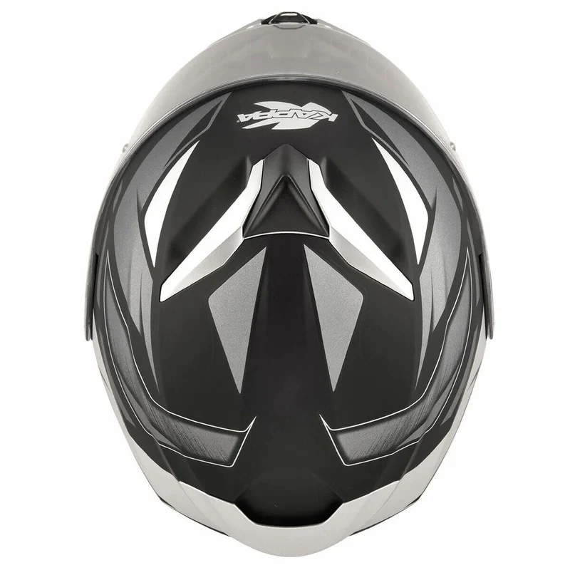 KAPPA KV32 Orlando Moto Abatible Casco Negro Plata