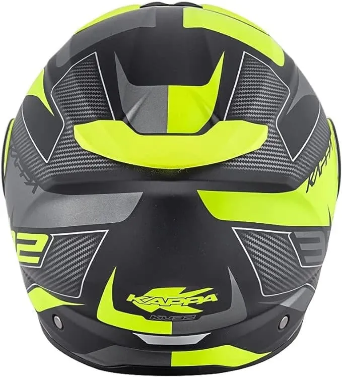 KAPPA KV32 Orlando Moto Modular Casco Negro Mate Amarillo