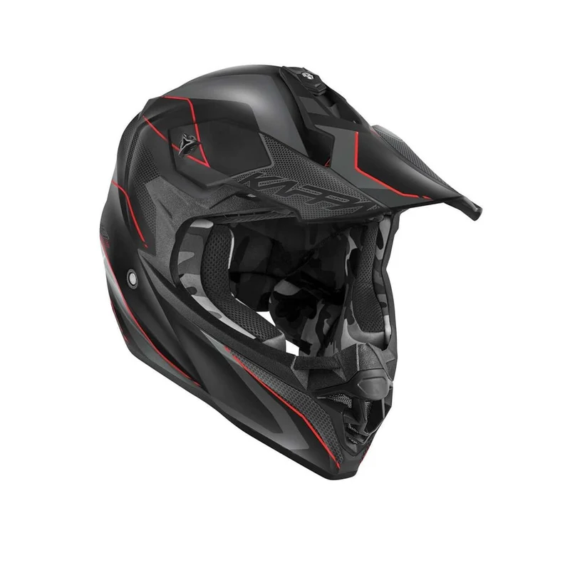 Kappa KV49 EVO Chaser moto Cross Casco Negro Gris Rojo