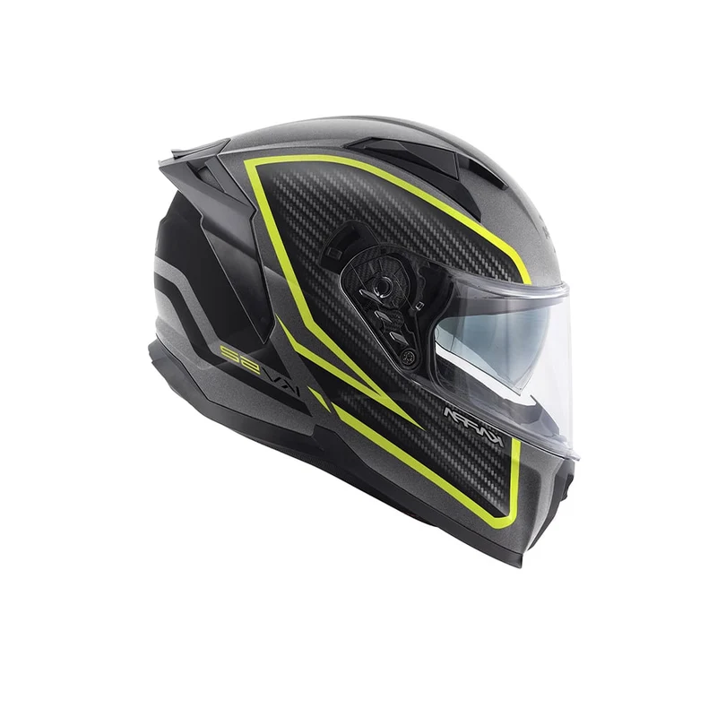 KAPPA KV52 KRONOS ABS Moto Integral Casco Titanio Negro Amarillo