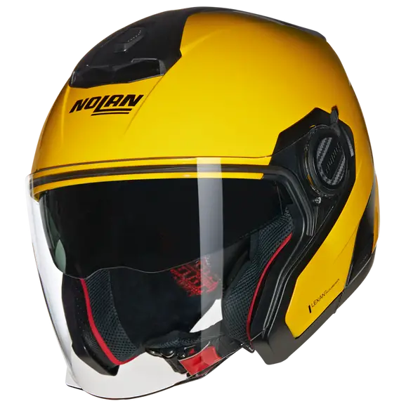 NOLAN N40-5 CLASSICO 306 Abierto Moto Casco Negro Amarillo