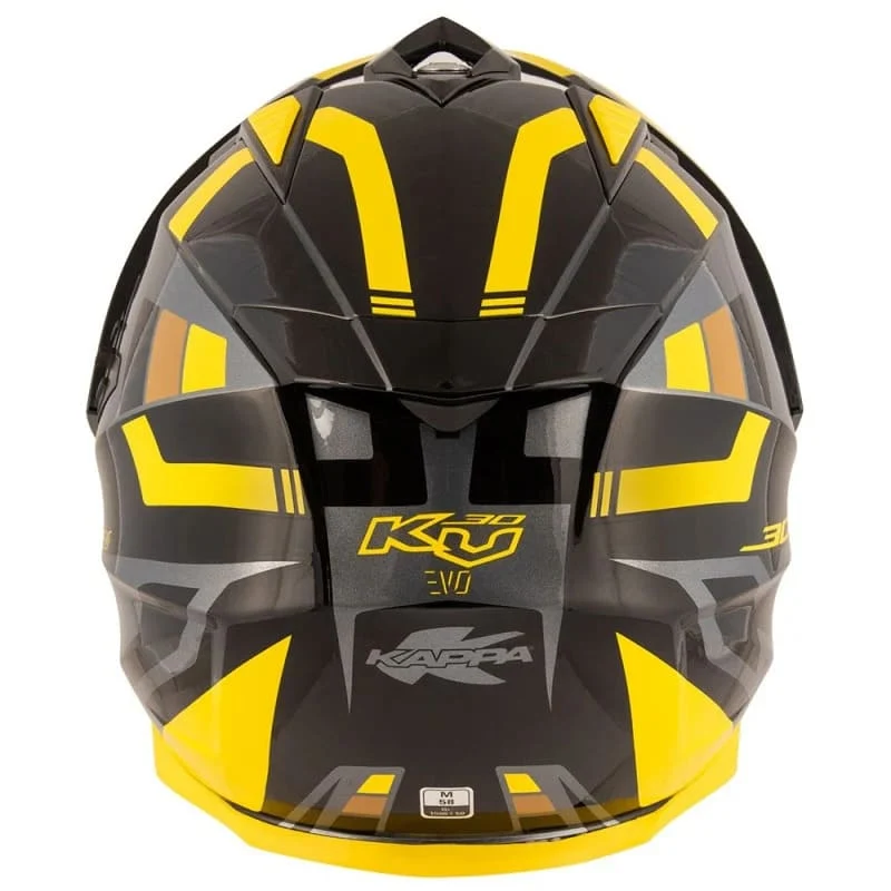 KAPPA KV30 EVO Moto Enduro Casco Negro Titanio Amarillo
