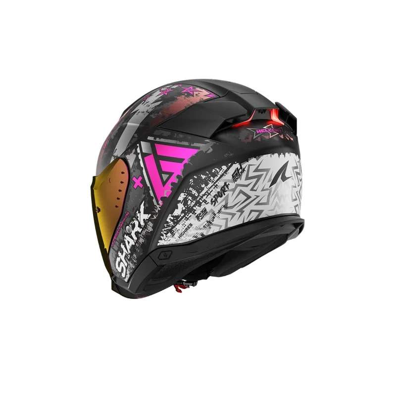 Shark SKWAL i3 Hellcat Casco abierto negro mate cromado morado