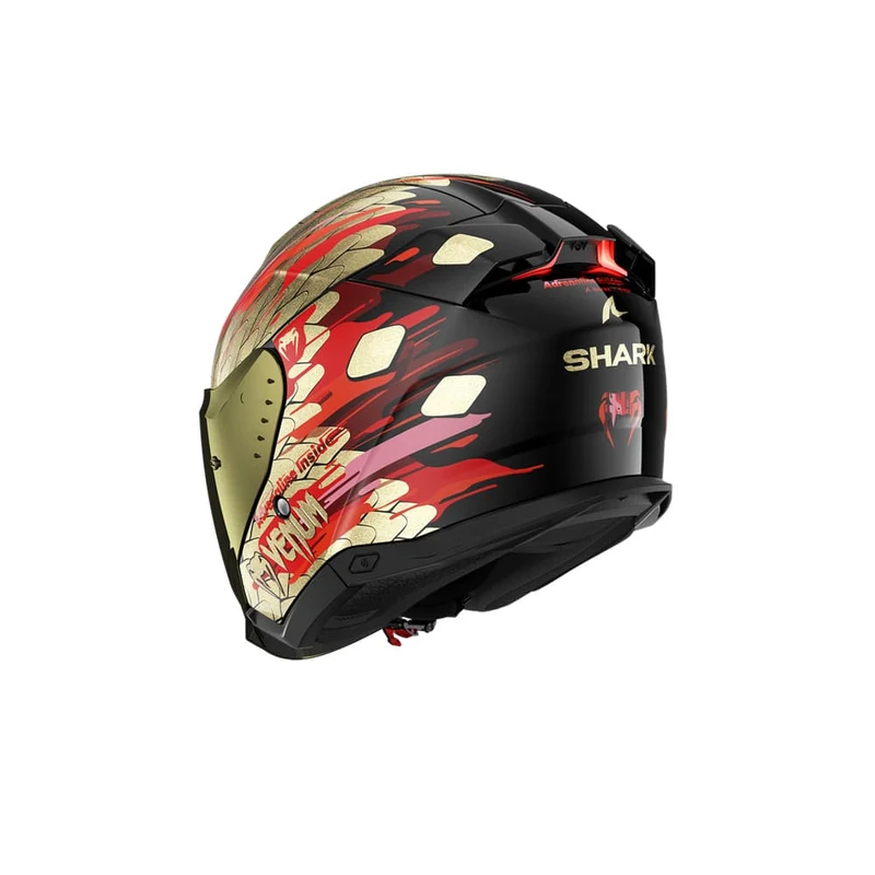Shark SKWAL i3 JET Venum Casco Negro Rojo Dorado