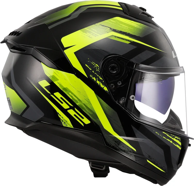 LS2 - FF808 STREAM II FURY BLACK H-V YELLOW
