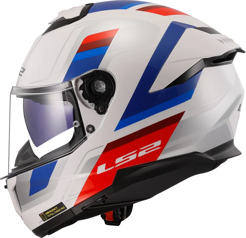 LS2 - FF808 STREAM II VINTAGE WHITE BLUE RED